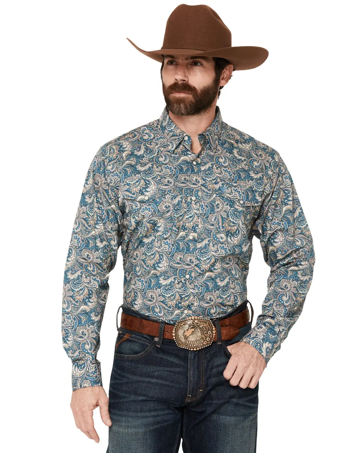 Ariat Men's Men'S Cedric Paisley Print Long Sleeve Snap Western Shirt - 10079534