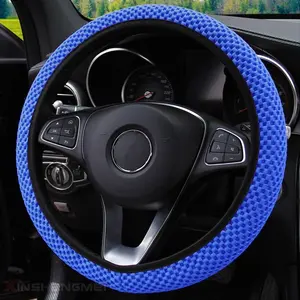 Textured Car Steering Wheel Cover, Plain Breathable Car Steering Wheel Cover, Anti-slip Steering Wheel Cover for Universal Automotive Car Interior Accessories Steering Wheel Protector