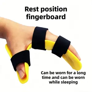 Integrated Finger Separation Splint, Adjustable Rest Position Finger Straightener, Flexible Hand Fixation Brace for Finger Rehabilitation Training