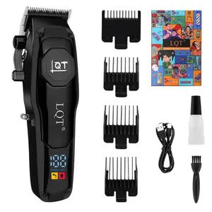 LQT Black Clipper Set, Hair Clippers for Men Professional, Cordless Hair Clippers for Hair Cutting, Mens Clippers and Trimmers Set, Electric Hair Trimmer for Men with Package Case, maquina de cortar cabello, Barber Supplies, Men Christmas New Year Gifts