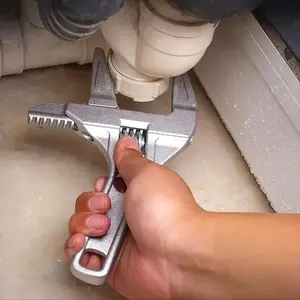 Versatile Aluminum Alloy Wrench, Adjustable Strong Grip for Bathroom Repairs, Fits 6-68mm Pipes & Valves, Durable Tool for Home Use, Tubular Wrench Tool