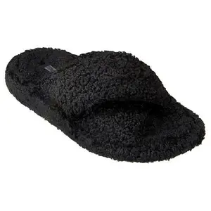 FitFlop iQushion D-Luxe Padded Teddy Cross Slides