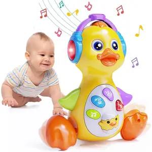 Dancing Duck Baby Toys 6-12 Months Developmental, Musical Crawling Infant Tummy Time 3 4 5 6 7 8 9 10 11 12 18 Month Boy Girl Moving Light Up Toddler Learning Activity Easter Birthday Gift