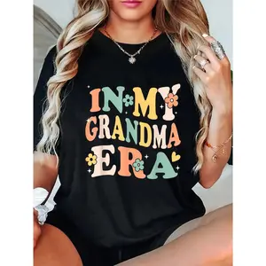 GGOR 100% Cotton In My Grandma Era Funny Sarcastic Groovy Retro Mothers Day T-Shirt