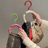 3pcs Dopamine, Ankara red, milky white 360 rotating clothes rack-durable plastic, ideal for hanging scarves, hats, shirts, bags, etc. Rotatable Clothes Hanger, Multifunctional Clothes Hanger Clothes Hanger Organizers Plastic Hangers