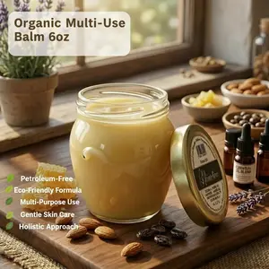 Original Multi-Use Balm - Organic Face Moisturizer & All Natural Body Lotion. 6 oz Glass Jar. Beard Balm, Tattoo Aftercare & Eye Makeup Remover. Gentle Eczema Care & Soothing Baby Diaper Rash Cream. Best Petoleum-Free Personal Care for the Whole Family.