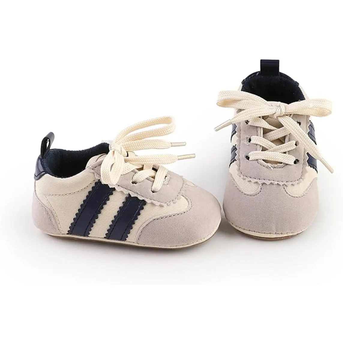 Baby Boys Girls PU Leather Hard Bottom Walking Sneakers - 3-6 Months Infant, 12-18 Months Toddler First Walkers with Rubber Sole, Cartoon Crib Shoes, Fast Shipping