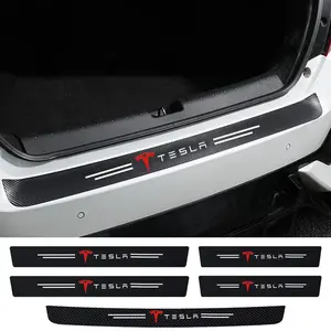 Tesla Car Door Sill Protector Strips, Anti-Scratch Wear Resistant, Fits Model 3/y/s/x, Exterior Decoration Accessories, Car Stickers, Decal For Cars