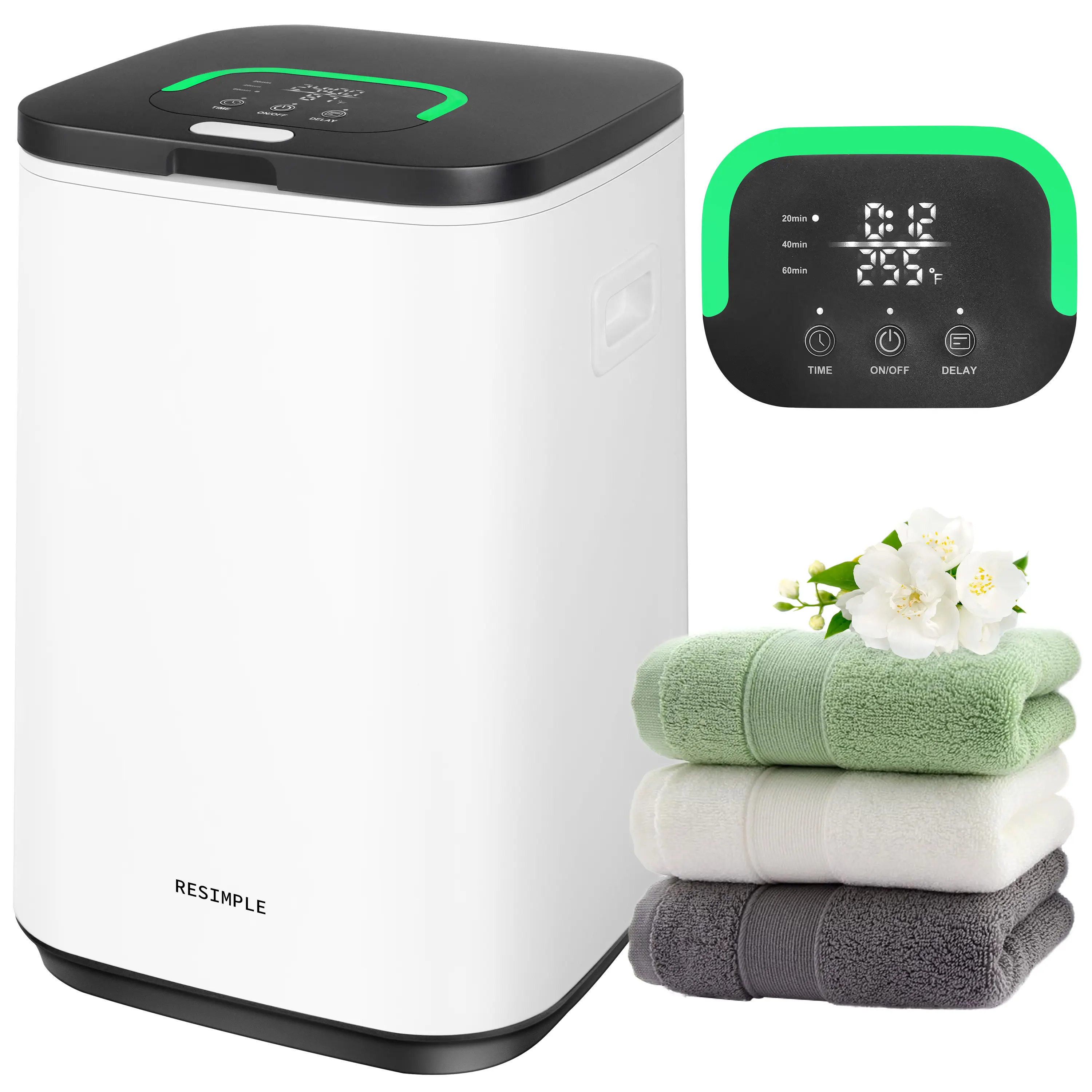 Eco-Friendly Large Towel Warmer Bucket - Multi-Use Timed Bathroom Necessities, Modern Bathroom Accessory for Home, SPA