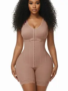 Women's Shapewear Bodysuit, Compress Shapewear, Tank Style, Waist Cincher & Butt Lifter, Memory Steel Bone + Buckle, Casual Daily Wear, Running Yoga