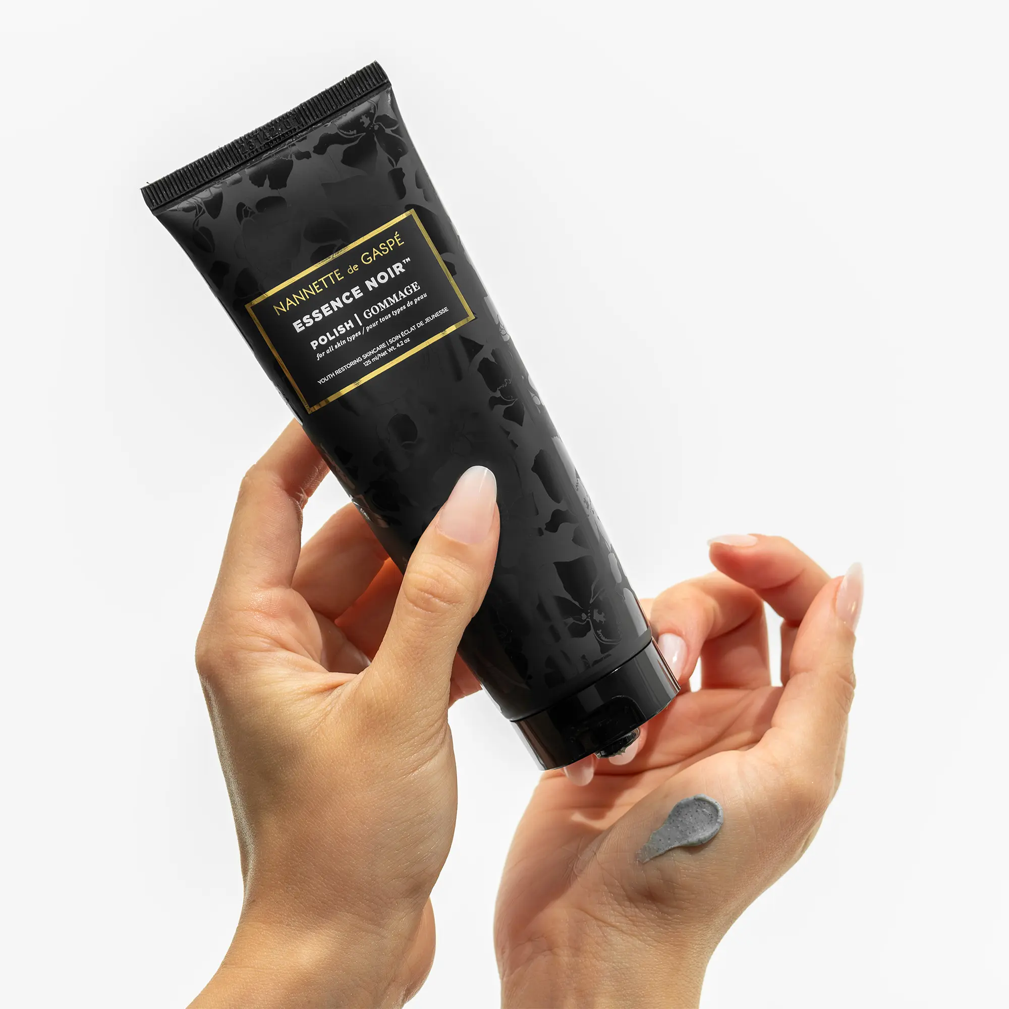 NANNETTE DE GASPÉ Essence Noir Polish - High-Performance Facial Exfoliator with Bamboo Extract & Activated Charcoal for Radiant Skin 125 mL