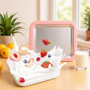 Household fried yogurt machine small ice cream machine homemade diy fried ice tray fried ice machine unplugged