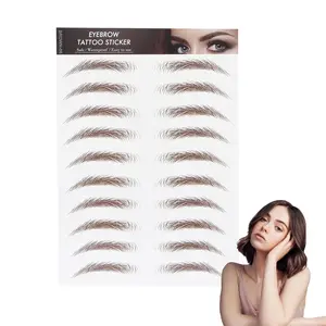 Eyebrows, Eyebrow Stickers, Eyebrow Sticker, Eyebrow Tattoos Stickers Temporary Eyebrow Tattoos Eyebrow Transfer Sticker for Women (BROWN-06)