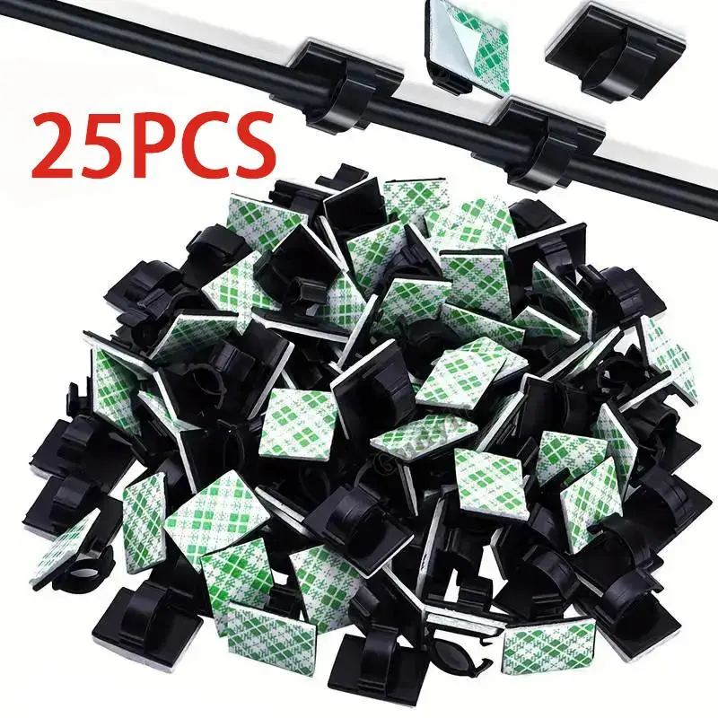 Adhesive Cable Clamps for Summer, Adhesive Cable Clips, Wire Cable Management Clamps, Cable Tie Holder, Cable Fixing Tools For Car, Office & Home, Car Stuff, Office Accessories, Work Accessories, Cord Organizer