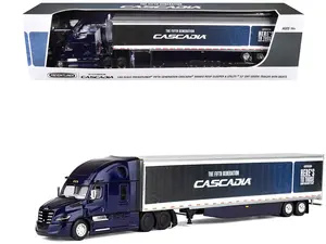 Freightliner Fifth Generation Cascadia Raised Roof Sleeper & 53' Utility Trailer w/Skirts 1/64 Diecast Model by DCP/First Gear