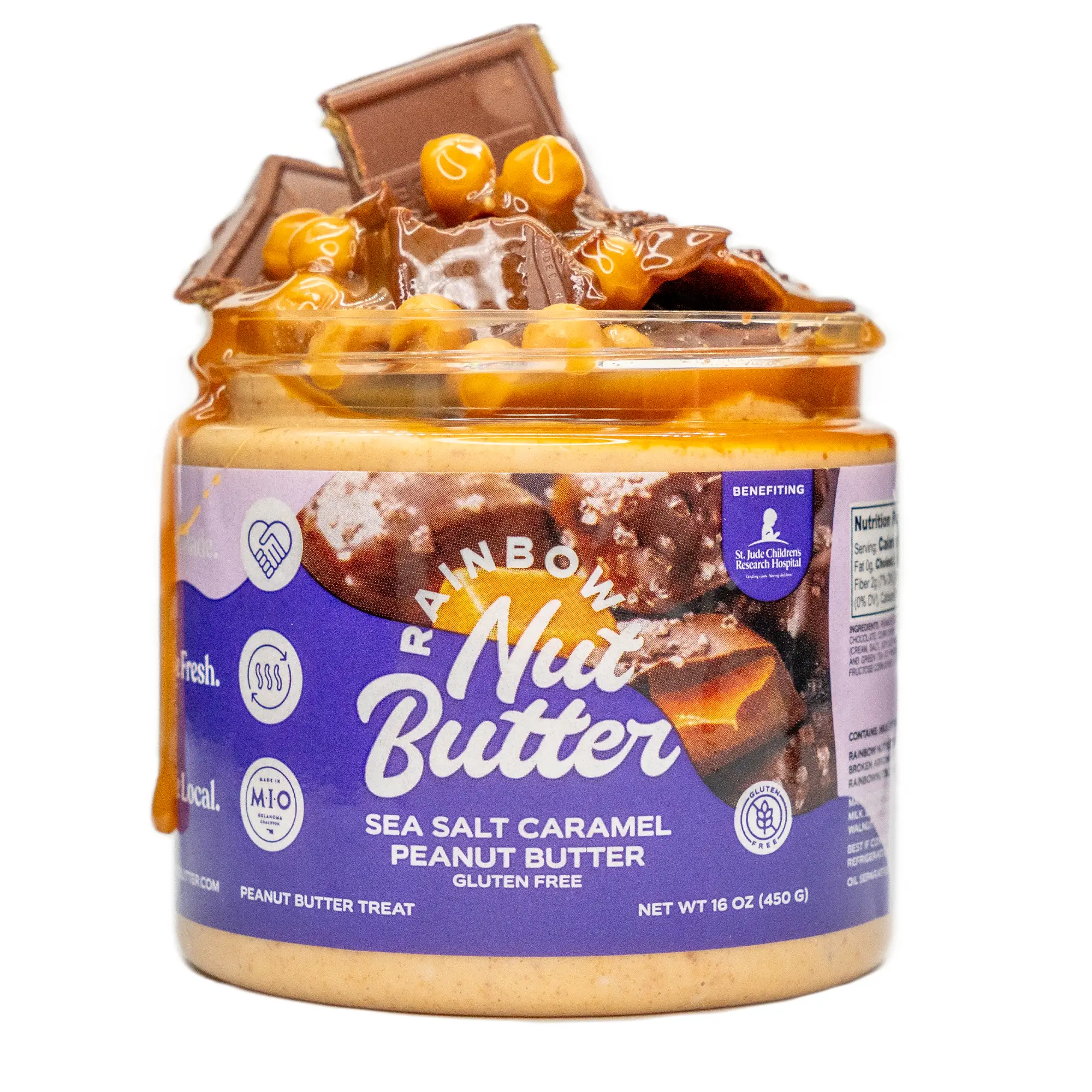 Sea Salt Caramel Chocolate Caramel Squares Peanut Butter Gluten Free Flavor Sweet Snack Dessert THIS ITEM WILL ARRIVE MELTED! ALL OF THE CHOCOLATE WI
