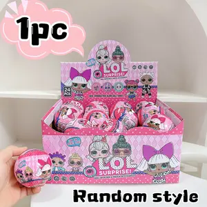 Random 1pc Round Ball Series Blind Box Cute Keychain Kawaii, Keychain Surprise Collectibles, Desk Decoration, Surprise Gift Collection, Party Filler, Valentine's Day, Easter