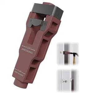 Lock installation tool, door tenon kit, saw tenon fixture, guide head automatically adjusts contour blade to prevent damage to cork and hardwood materials