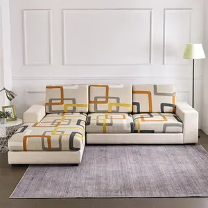 L-shaped Sofa Cover, Stretch Sofa Cover, 1/2/3/4-seater Elastic Sofa Slipcover, Non-slip, Furniture Protector for Home Living Room