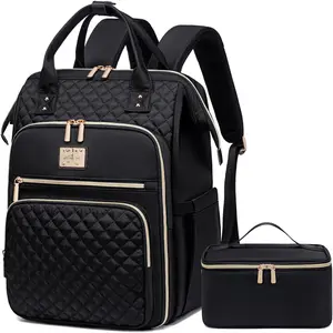 Lunch Backpack for Women, 15.6 inch Laptop Backpacks for Womens, Work Backpacks with Lunchbox,Insulated  pack Cooler,Teacher Nurse Travel Backpack for Women