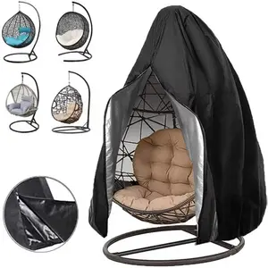 Cross-outdoor eggshell hanging chair dust cover 210 Oxford cloth zipper thickened rain and sun protection cover