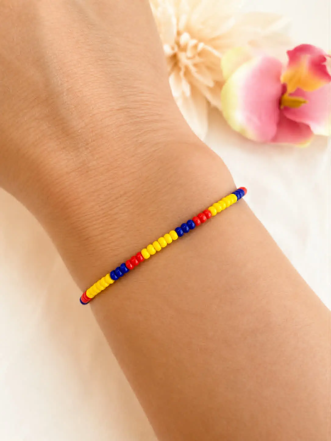 Ultra Thin Colombia Flag Bracelet, Colombian Bracelet, Red String Bracelet, Adjustable Colombia Bracelet, Colombian Gift