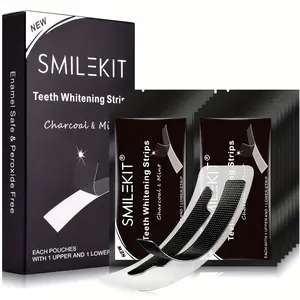 7-14-21Pair Charcoal Teeth Whitening Strips Oral Care Fresh Breath Deep Cleaning Travel Portable Hotel Daily Use Non-Toxic Fda Registered TEETH WHITE Strips