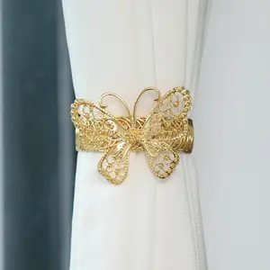 Butterfly Shape Curtain Tiebacks, Modern Metal Curtain Hooks, Adjustable Curtain Holders for Home Decor, Stylish Window Treatments