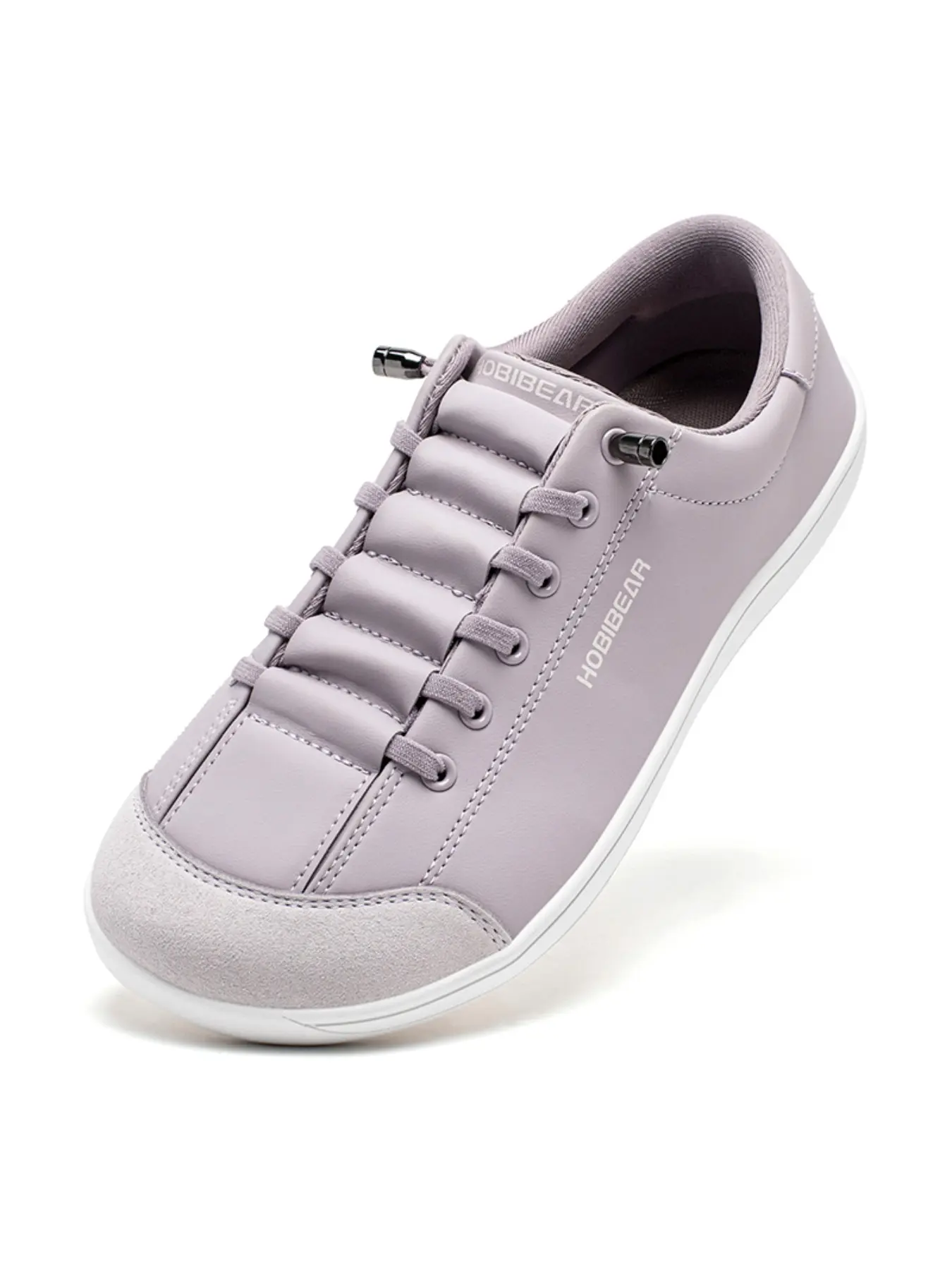 HOBIBEAR Women's Wide Fit Casual PU Leather, Low Top Round Toe Comfortable Walking Sneakers Casual Fashion Shoes for All Seasons, Daily Wear Footwear, Vegan Leather Sneakers