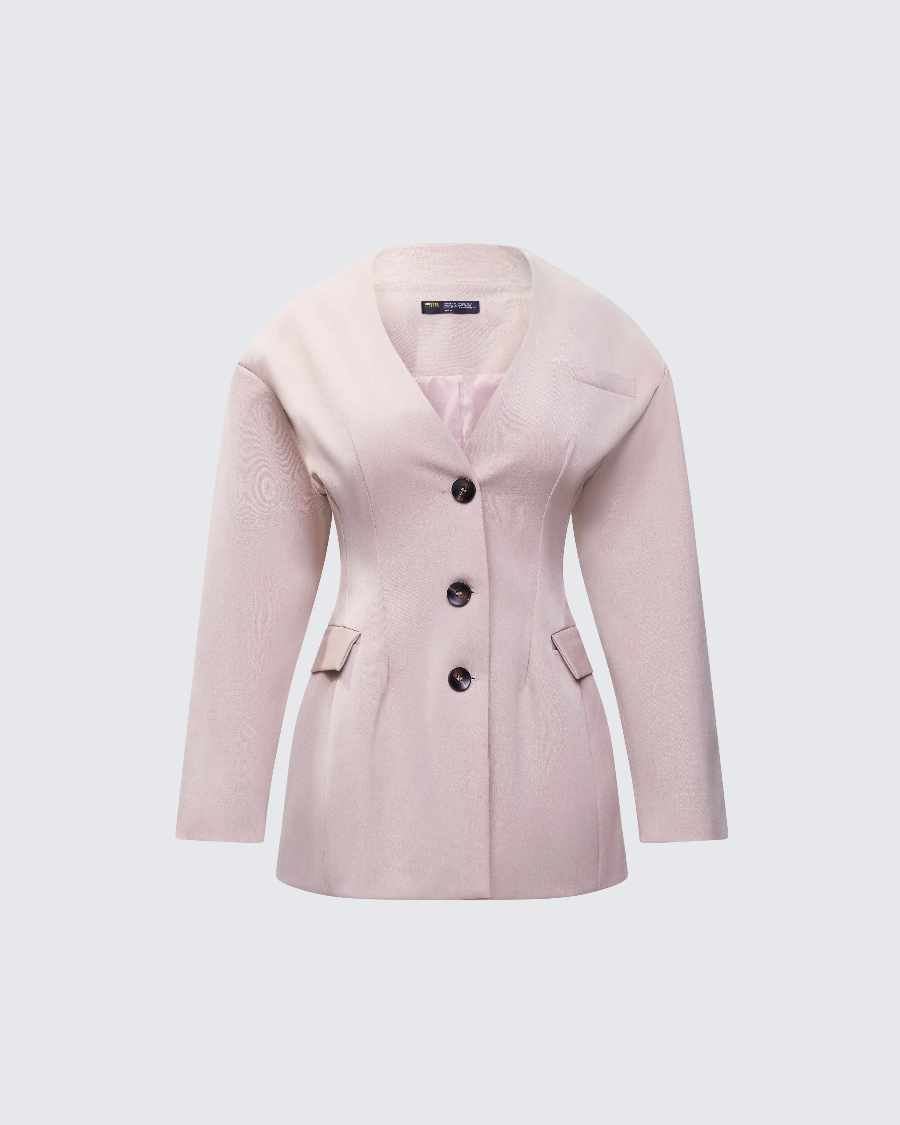 Nahia Brown Cinched Waist Blazer