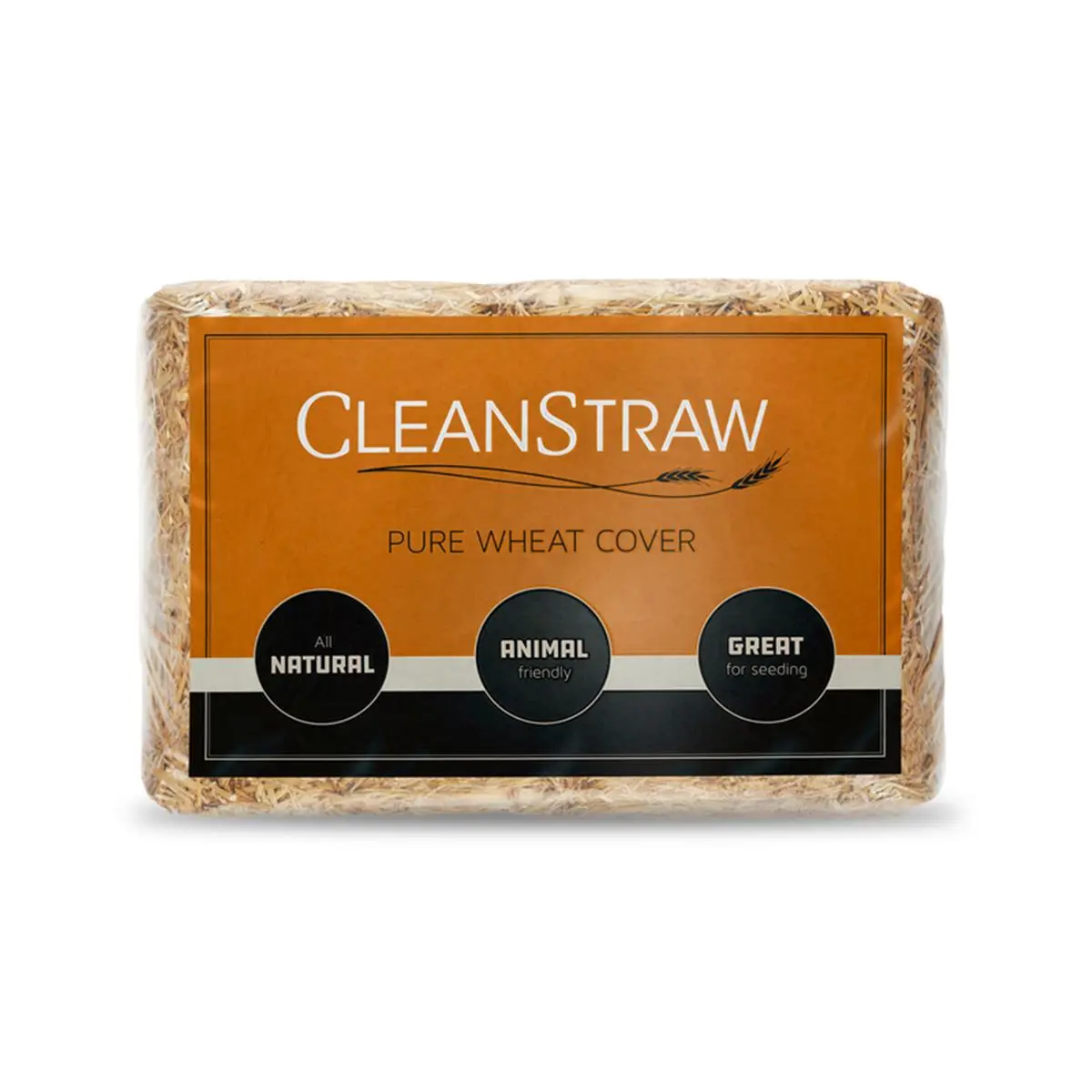212 MAIN CleanStraw Wheat Straw Mulch, 2.3 cu. ft. Large Bag, Natural Pure Wheat Cover, Erosion Control, Outdoor Gardening Seeding Aid