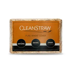 212 MAIN CleanStraw Wheat Straw Mulch, 2.3 cu. ft. Large Bag, Natural Pure Wheat Cover, Erosion Control, Outdoor Gardening Seeding Aid