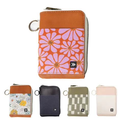 Thread Wallets Women's Utility Leather Zip Card Holder - Card-Size, Compartmentalized, Everyday Carry Wallets for Women, Card-Size Women's Wallets, Everyday Carry Women's Wallets