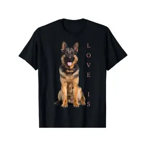 Cotton Unisex German Shepherd Shirt, Shepard Dog Mom Dad Love Pet Puppy Tee Gift T-Shirt