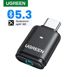 UGREEN USB-C Bluetooth Adapter for PS5, Bluetooth 5.3 Audio Adapter with APTX Low Latency & aptX-Adaptive, Wireless Audio Transmitter to Connect Wireless Headphones & Earbuds