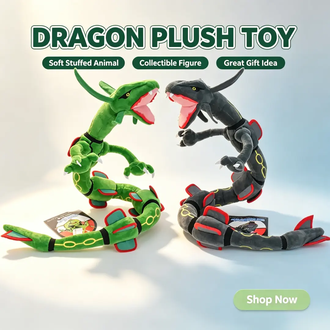 Shiny Rayquaza Plush Soft toyDall 76cm- Fluffy Stuffed Animal Doll, cute girly gifts,stuffed animals