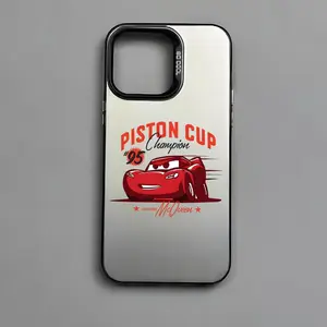 Lightning McQueen Phone Case for iPhone 17 16 15 14 13 12 Pro Max Air | Multicolor Matte Laser Metallic Phone Case | Aurora Gradient Finish with Smooth Matte Texture | Durable Scratch-Resistant Anti-Fingerprint Protective Cover