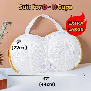 Set of 3 Large Bra Washer Laundry Bags for Washing Machine, Lingerie Bag for Washing Delicates Underwear Brassiere, Bra Washer Protector for Laundry