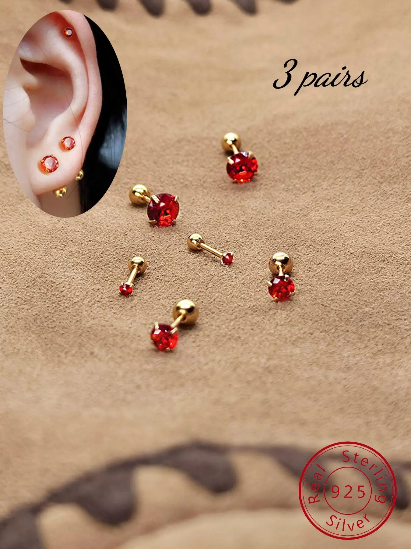 925 Sterling Silver Artificial Zircon Decor Stud Earrings, Fashionable Earrings for Women & Girls, Trendy All-match & Exquisite Jewelry for Birthday Gift, Pretty Studs, Shining Earrings, High Quality Earrings