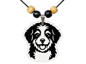 Bernedoodle Necklace - Dog Lover Gift - Cute Dog Pendant - Pet Jewelry