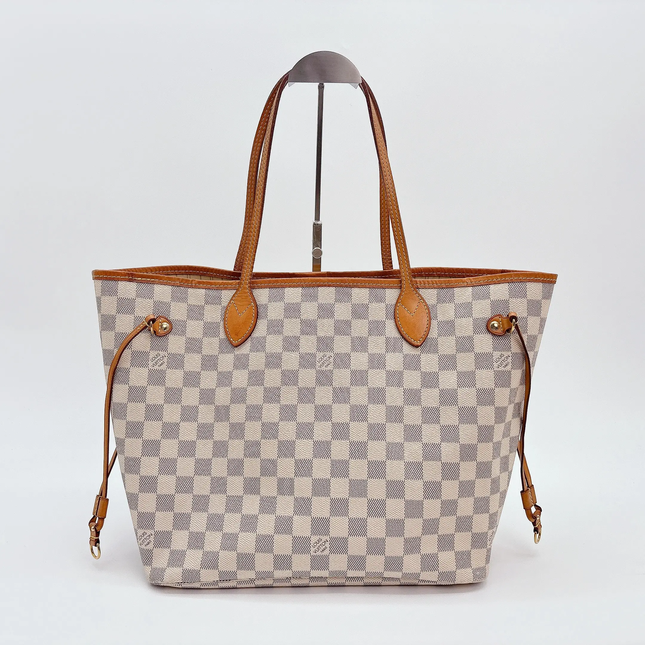 Pre-owned Louis Vuitton Canvas Tote bags Damier Azur Neverfull MM size Tote bag