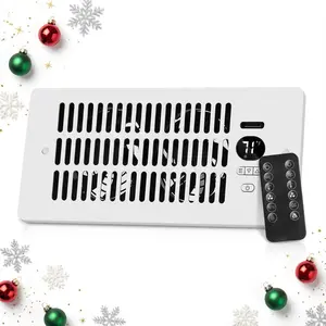 Smart Register Booster Fan for 4"x10" Vents, Remote Control, Auto Heat/Cool Mode, Ultra Quiet <18dB, Temperature Display, 3-Speed HVAC Vent Booster, Low Power 6.6W, Easy Install Portable Energy-Efficient Radiator Heater