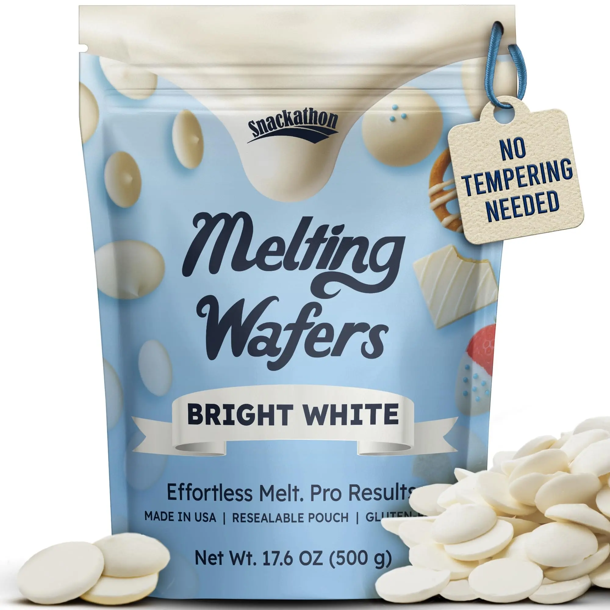 Snackathon Melting Wafers, Compound Chocolate Coating, 17.6 OZ