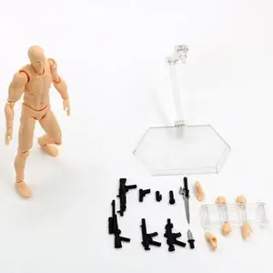 1pc Articulated poseable figure: ideal for DIY desk decor, display, and collection. Compatible with photography backdrops, home/office decoration. Perfect for artists & anime fans—smooth dynamic movements, great for art collection & display.