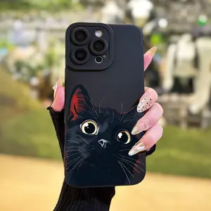 The Angel'S Eye Premium Phone Case, Cute Cat Design with Big Eyes, UV Printed for 360-Degree Protection, Compatible with Iphone Models 11 Through 17 Pro Max, XR, X/XS, 7, 8 Plus, And SE, for Birthdays for Both Boys And Girls.