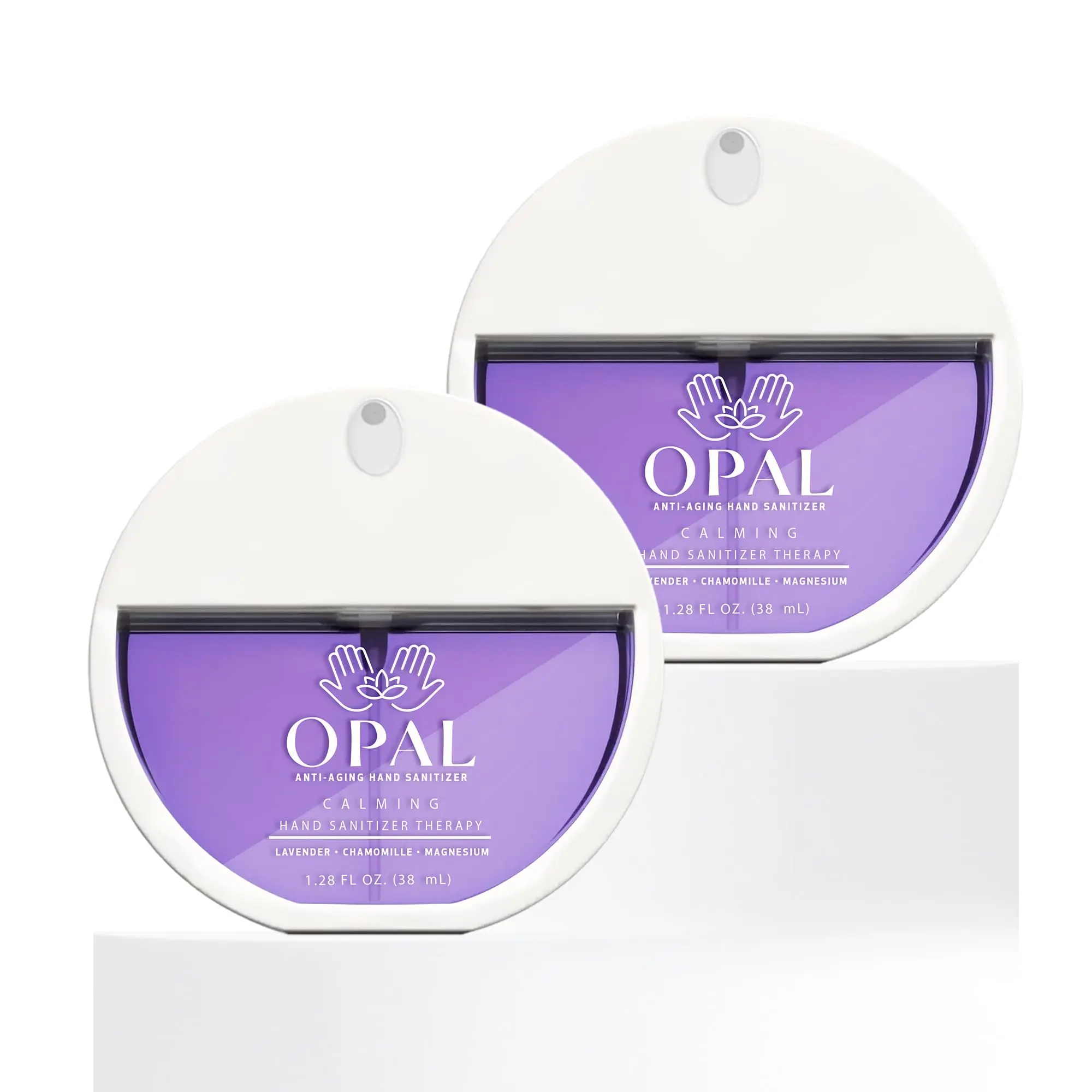 Opal Gentle Travel Size Hand Sanitizer Spray 2-Pack Multi Pack with Lavender, Chamomile, Magnesium, Hyaluronic Acid, Sugar Cane - Soothing Aromatherapy, Stress Relief for Daily Soft Hands Care, Spray Hand Sanitizers, Purse-Size Hand Sanitizers