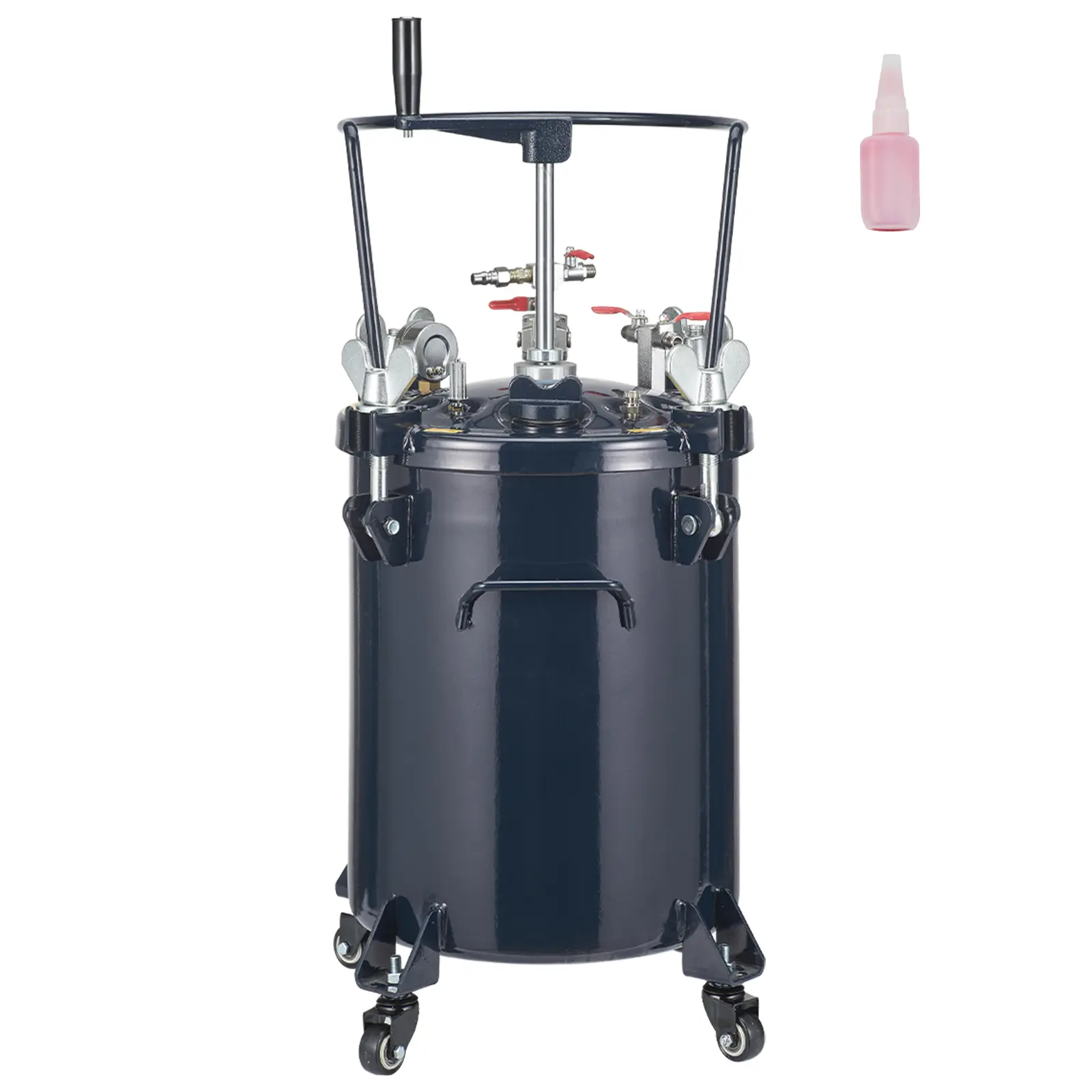 【Summerfinds】VEVOR Industrial Spray Paint Pressure Pot Tank, 30L/8gal with Manual Mixing Agitator & Leak Repair Sealant, 1/4" Inlet/Outlet, 3/8" Fluid Outlet, Adjustable Pressure, 70PSI Max, High-Quality Spraying for Home Decor & Automotive Painting,, Rub