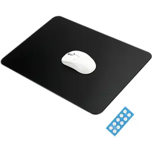 Tempered Glass Gaming  Pad-13.8" x 9.8",High-Precision Mousepad(with  Glides) Suitable for Gaming and Office Use,Ultra-Smooth Hard  Pad,Black.