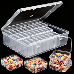 31Pcs Plastic Jewelry Storage Box Set (30 Small + 1 Large), Clear Bead Organizer Containers, Durable Cases for DIY Crafts & Jewelry, Bead Storage Boxes, Dustproof Clear Box
