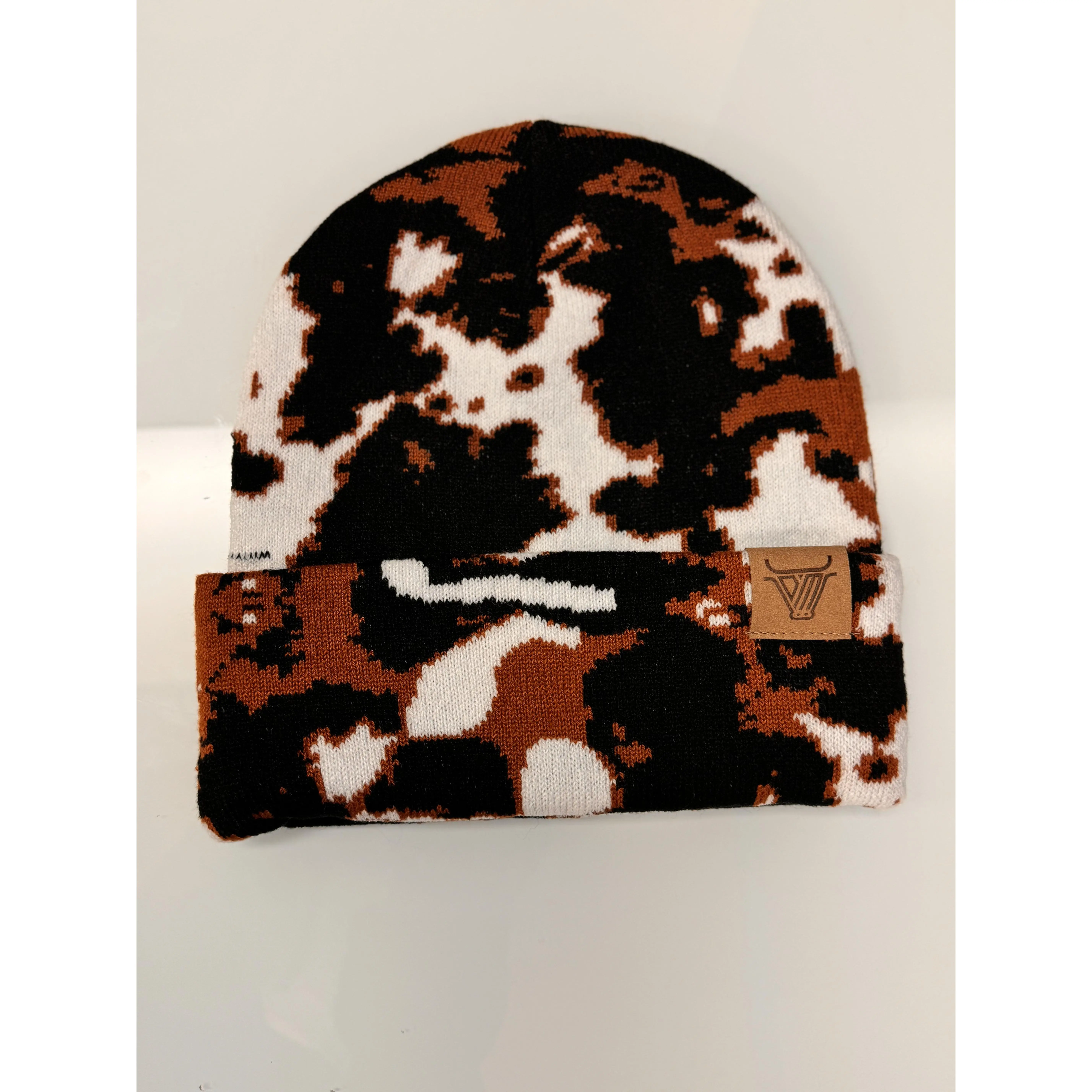 Dani Morgans Cow Print Beanie